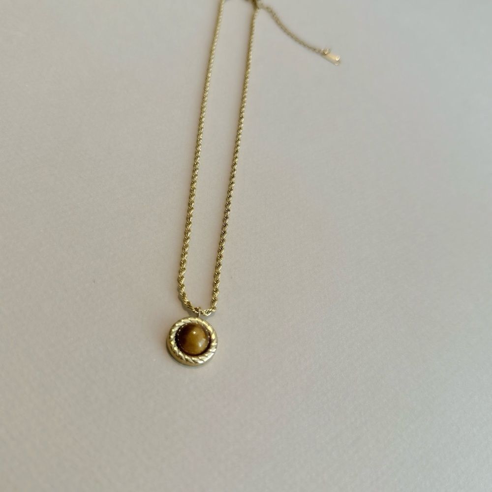 Tiger eye necklace M1319 - Picture 2 of 3